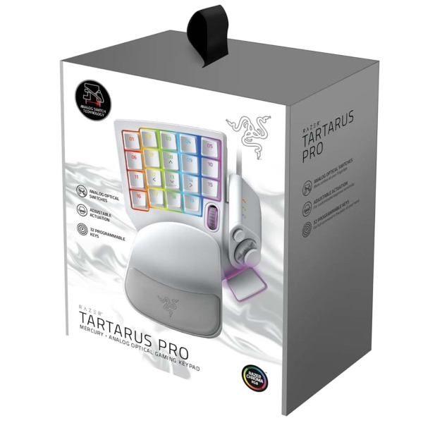 Клавиатура Razer Tartarus Pro, USB, белый (RZ07-03110200-R3M1