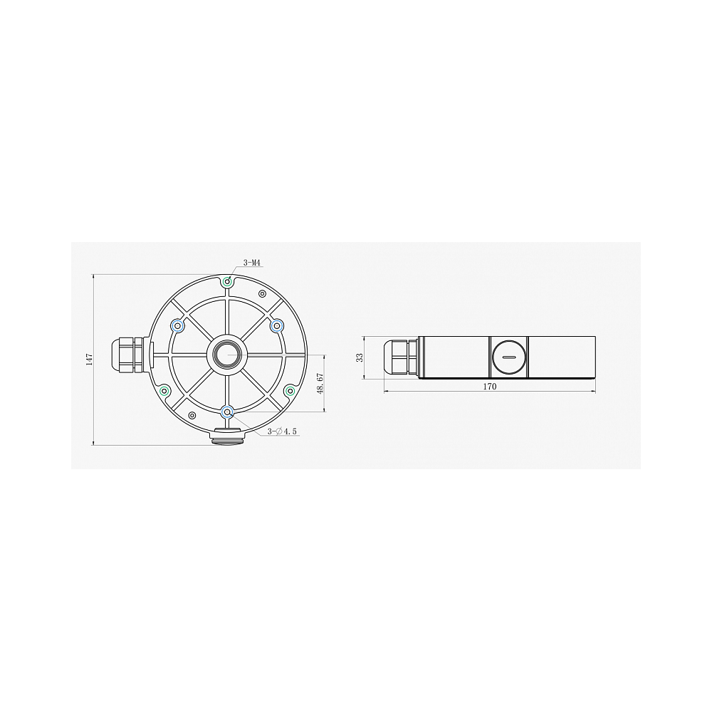 

Коробка распределительная Milesight MS-A75, для IP-камер Milesight, белый (MS-A75), MS-A75