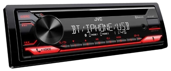 

Автомагнитола JVC KD-T812BT, 1 DIN, 4x50 Вт, USB, черный, KD-T812BT