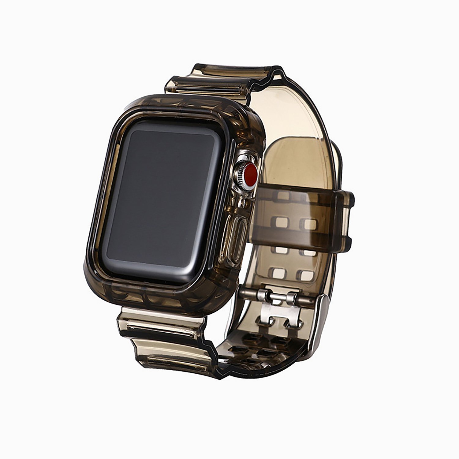 

Ремешок для Apple Watch, прозрачный с кейсом, черный (123211)