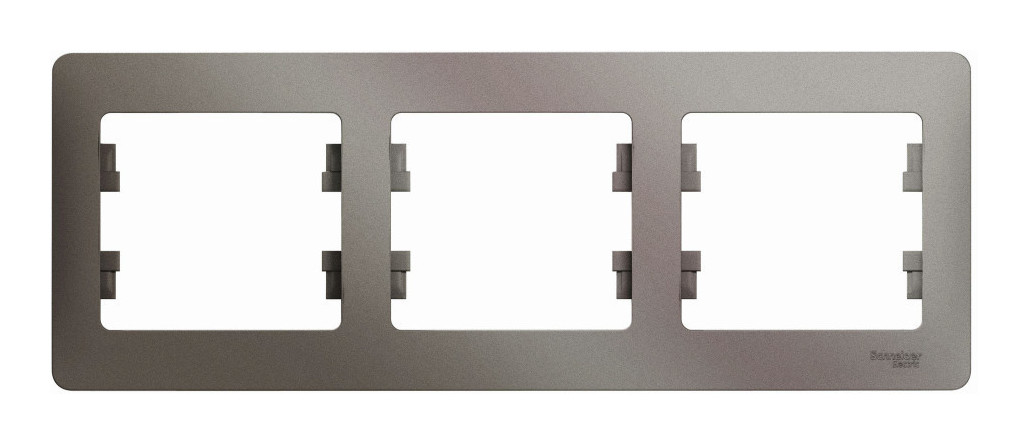 

Рамка Schneider Electric GLOSSA, горизонтальная, 3-поста, платина (GSL001203)