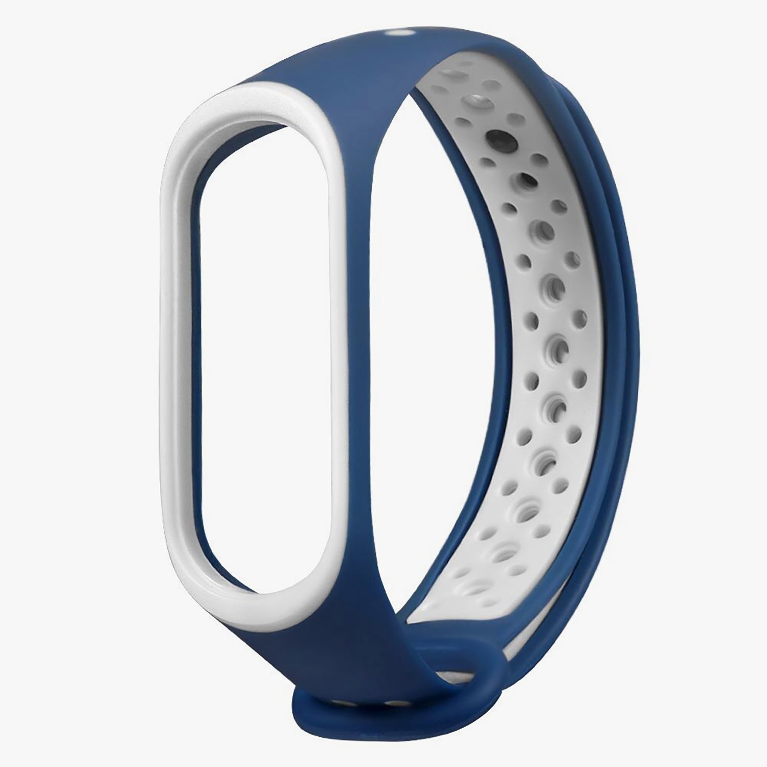 

Ремешок для Xiaomi Mi Band 2, силиконовый Sport N, blue/white (125729), Синий/белый