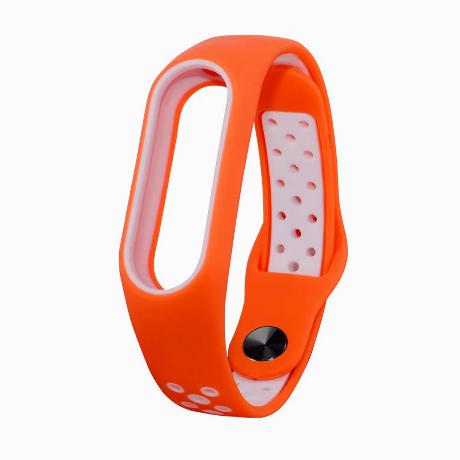 

Ремешок для Xiaomi Mi Band 2, силиконовый Sport N, white/orange (125730), Оранжевый