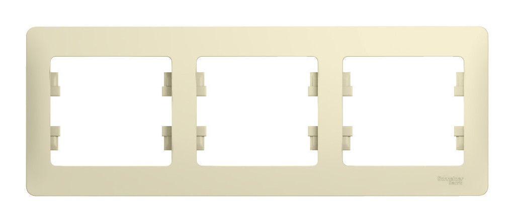 Рамка Schneider Electric GLOSSA, 3-поста, бежевый