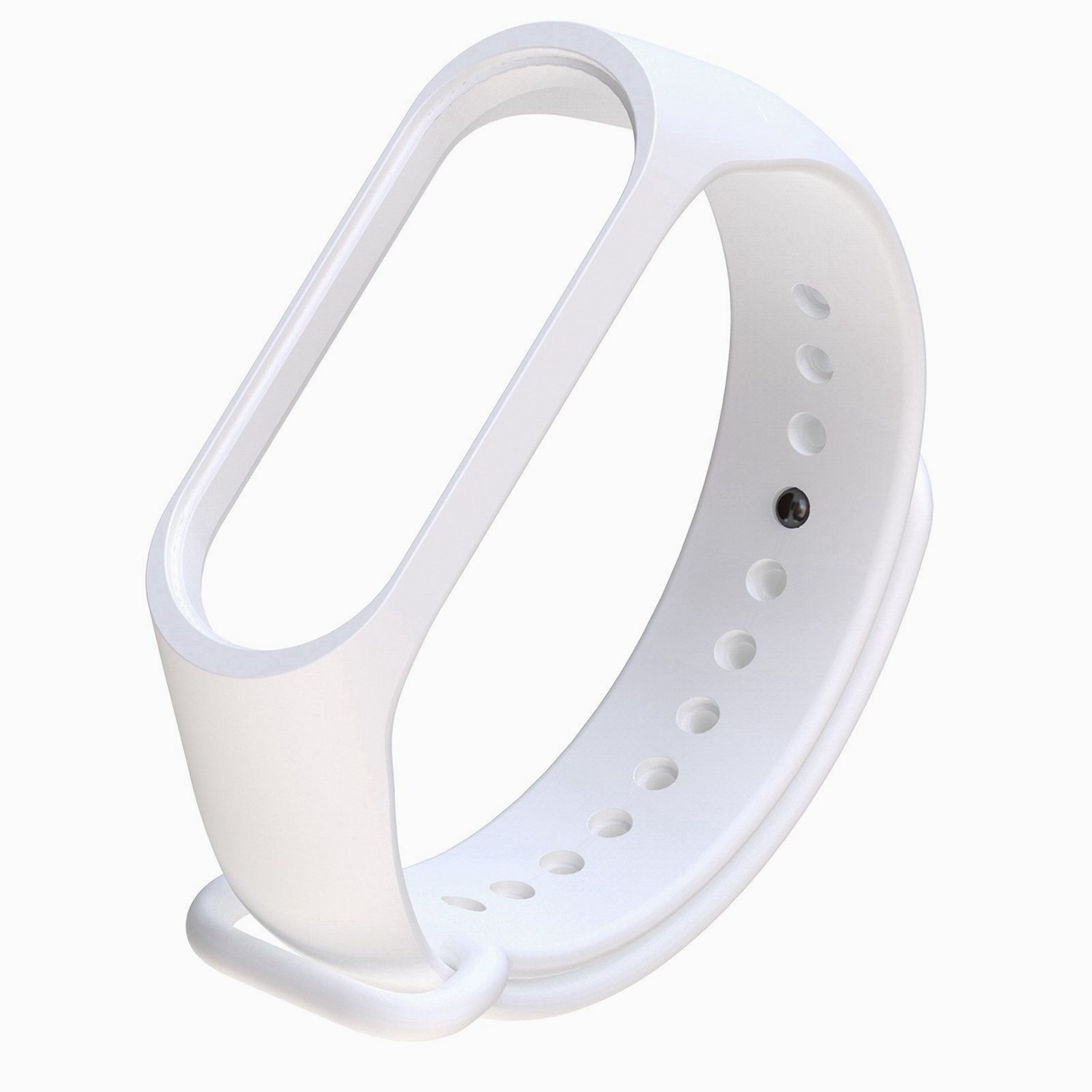 

Ремешок для Xiaomi Mi Band 3/Mi Band 4, силиконовый, белый (128655)
