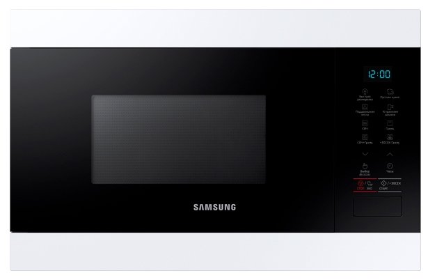 

Микроволновая печь встраиваемая Samsung MG22M8054AW/BW 22л, 850Вт, гриль, белый/черный (MG22M8054AW/BW), MG22M8054AW/BW