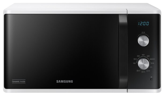 

Микроволновая печь Samsung MG23K3614AW/BW 23 л, 800 Вт, гриль, белый (MG23K3614AW/BW), MG23K3614AW/BW