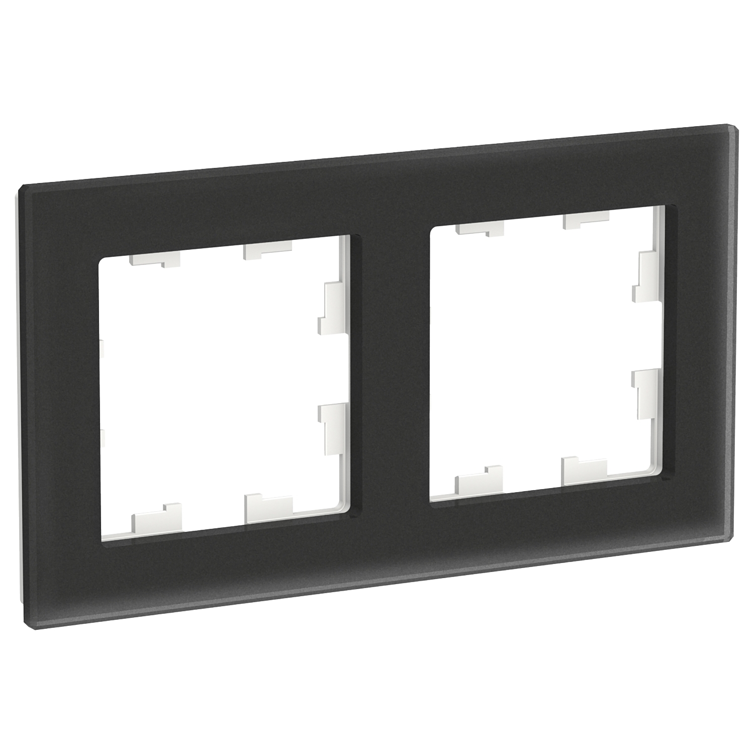 Рамка Schneider Electric ATLASDESIGN NATURE, 2-поста, органическое стекло, черный