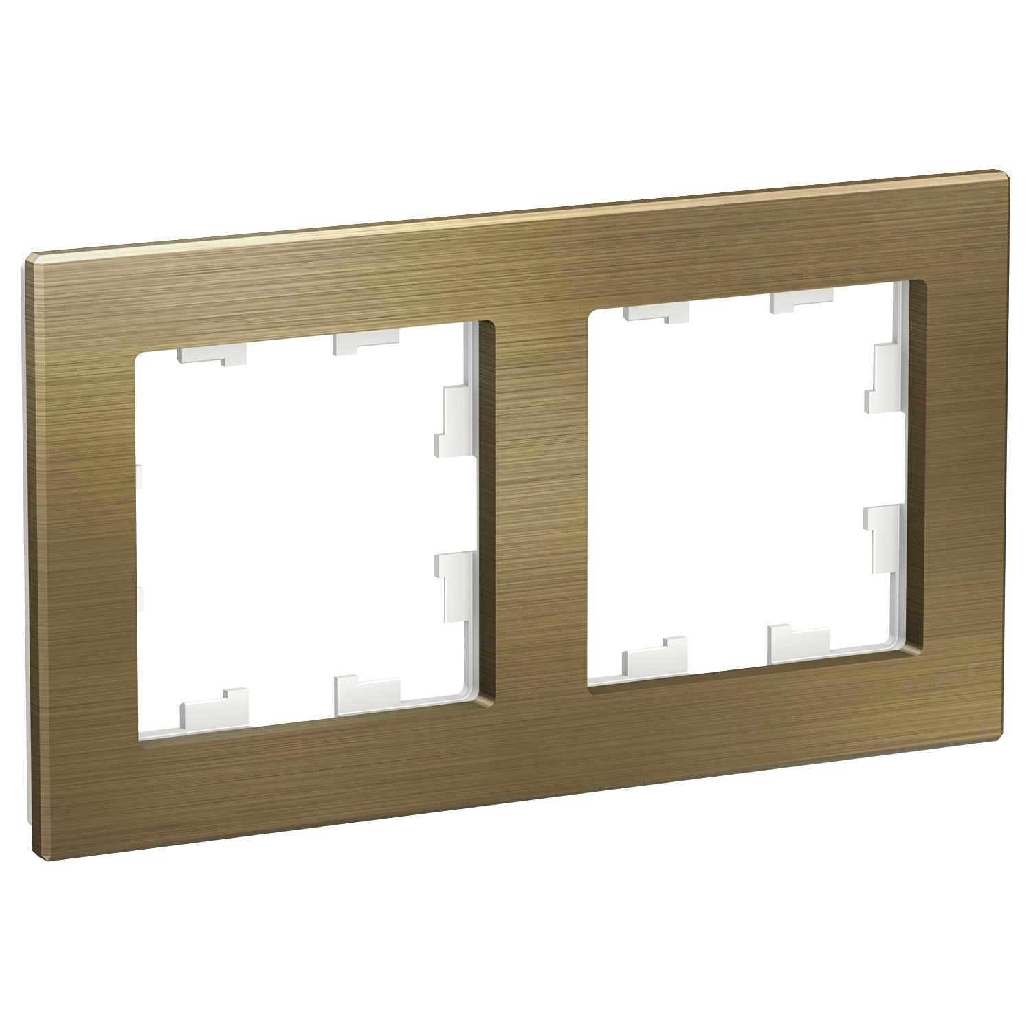 

Рамка Schneider Electric ATLASDESIGN NATURE, 2-поста, металл латунь (ATN312202)