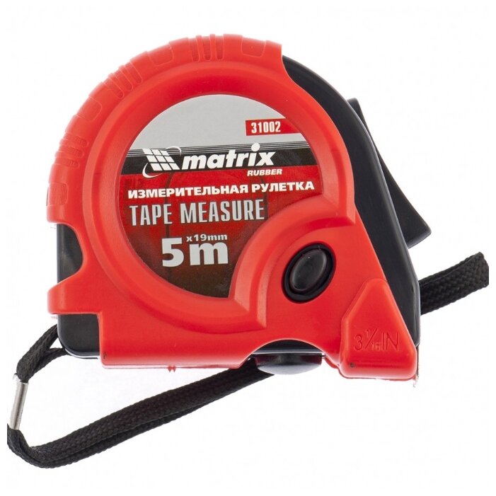 

Рулетка 5 м x 1.9 см, прорезиненный корпус, Matrix Rubber Rubber (31002), Rubber