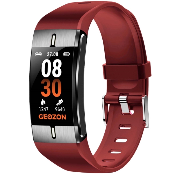 

Фитнес-браслет GEOZON BAND FIT PLUS RED, 1.08" TFT, красный (G-SM14RED), BAND FIT PLUS RED