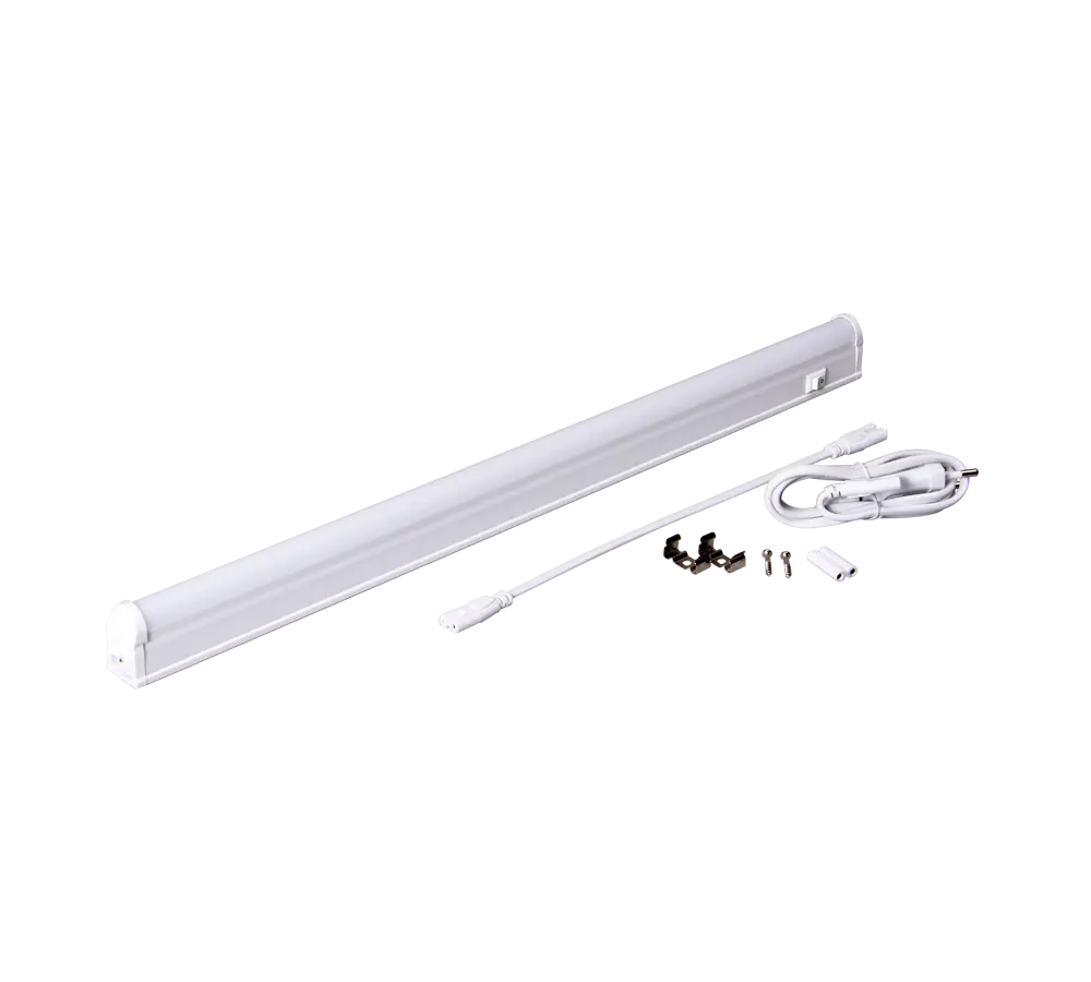 

Светильник линейный светодиодный 8Вт, 3000K, 600лм, 560мм x 23мм x 38мм, IP40, опал, JazzWay PLED-T5i PL (5010338), PLED-T5i PL