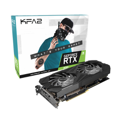 Видеокарта KFA2 NVIDIA GeForce RTX 3060 EX (1-Click OC), 12Gb DDR6