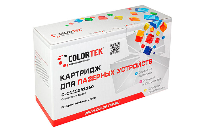 

Картридж лазерный Colortek CT-C13S051160 (C13S051160), голубой, 6000 страниц, совместимый для Epson AcuLaser C2800N