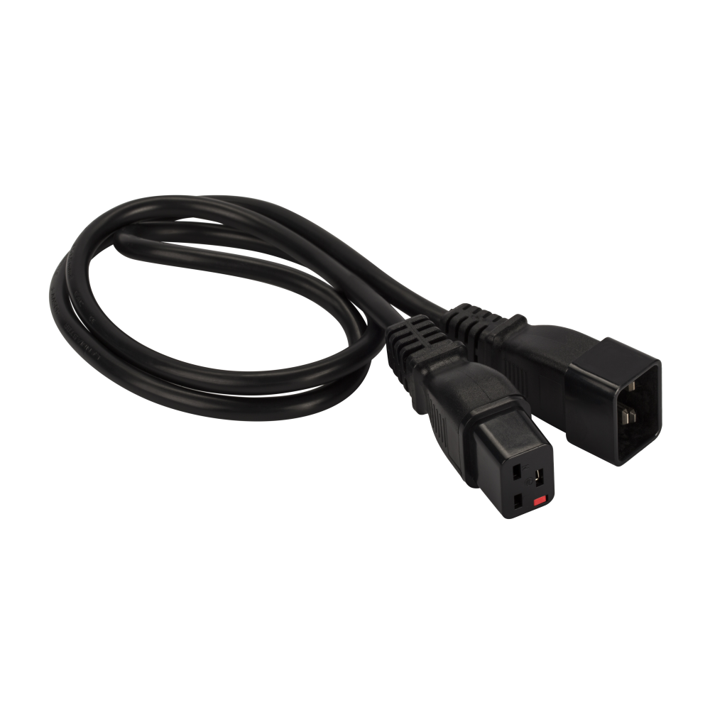 Кабель питания C19-C20, Lanmaster LAN-PP19L/20-3.0-BK
