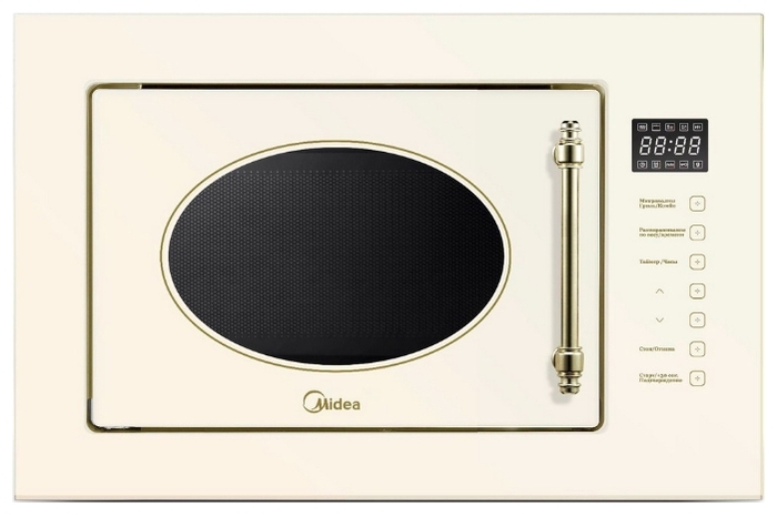 

Микроволновая печь встраиваемая Midea MI9255RGI-B 25л, 900Вт, гриль, слоновая кость (MI9255RGI-B), MI9255RGI-B