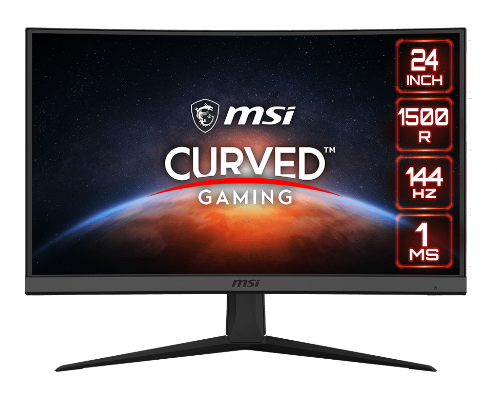 

Монитор 23.6" MSI Optix G24C6 VA, изогнутый, 1920x1080 (16:9), 250кд/м2, 144Hz, 1мс, 178°/178°, FreeSync, HDMI, DisplayPort, черный (9S6-3BA01T-039), G24C6