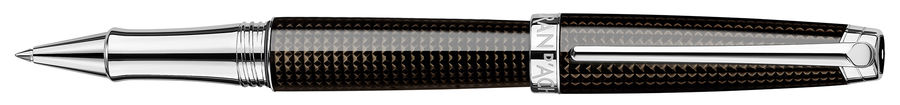 Ручка роллер автомат CARANDACHE Leman de Nuit RH, латунь лакированная, колпачок, подарочная упаковка (4779.019)