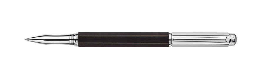 

Ручка роллер автомат CARANDACHE Varius Ebony Silver Plated, Латунь, колпачок, подарочная упаковка (4470.086), Varius Ebony Silver Plated