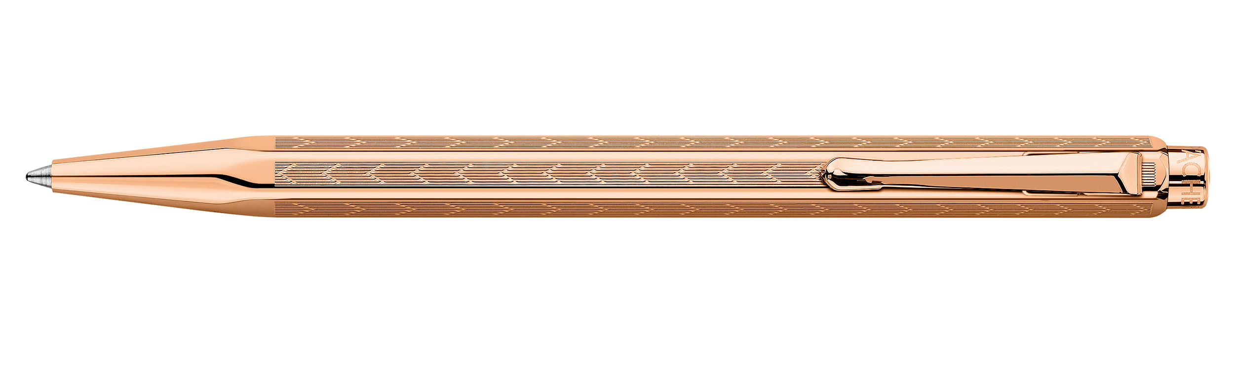 

Ручка шариковая автомат CARANDACHE Ecridor Chevron Dore Rose CL40, черный, латунь ювелирная, коробка (898.407), Ecridor Chevron Dore Rose CL40