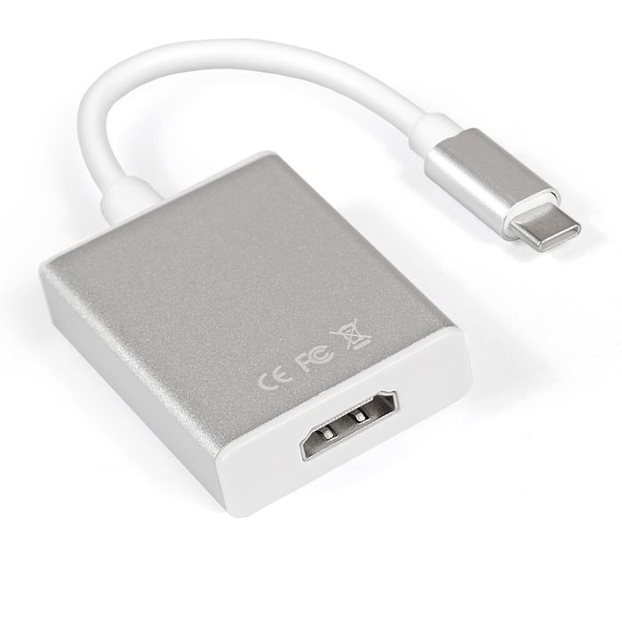 

Кабель-переходник (адаптер) USB 3.1 Type-C(M)-HDMI(19F), 15 см, белый Exegate EX-CM-HDMIF-0.15 (EX284937RUS), EX-CM-HDMIF-0.15