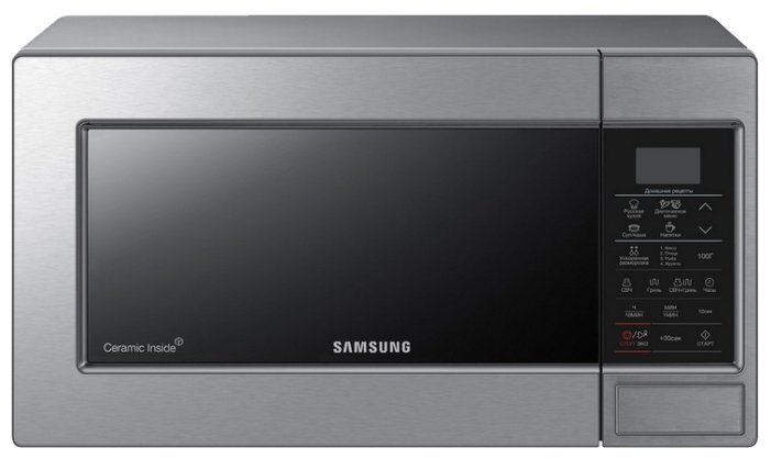 

Микроволновая печь Samsung GE83MRTS 23 л, 800 Вт, гриль, серебристый, GE83MRTS