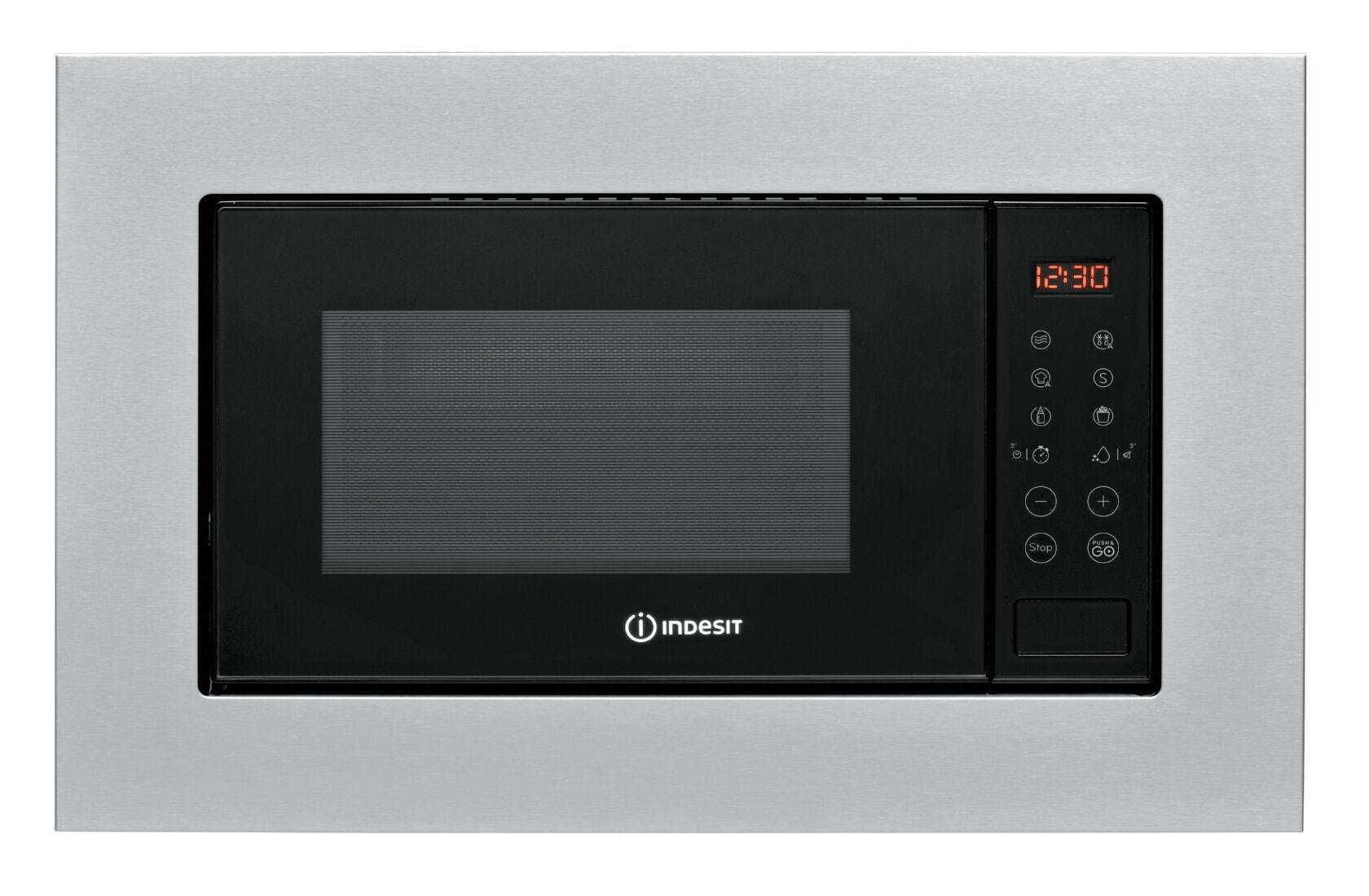 

Микроволновая печь встраиваемая Indesit MWI 120 SX 20 л, 800 Вт, гриль, черный/серебристый (F159140), MWI 120 SX