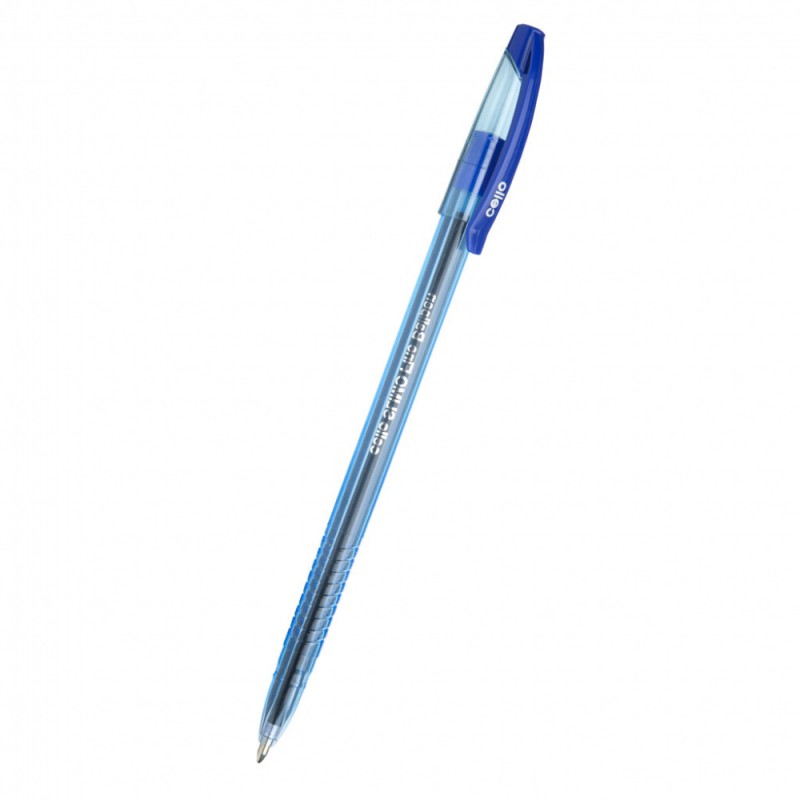 Ручка шариковая Cello SLIMO, синий, пластик, колпачок (829271)