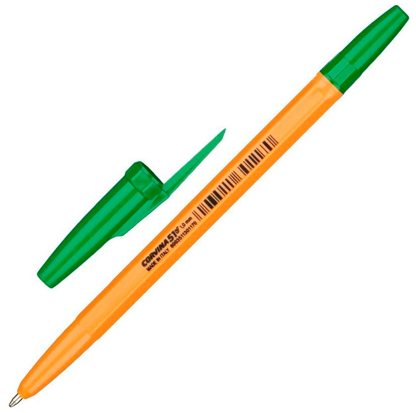 Ручка шариковая Corvina 51, зеленый, пластик, колпачок (40163/04G)