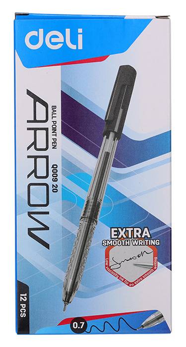 

Ручка шариковая DELI Arrow, черный, пластик, колпачок (EQ00920), Arrow