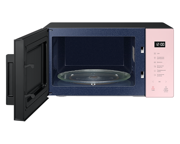 

Микроволновая печь Samsung MS23T5018AP/BW 23л, 800Вт, розовый (MS23T5018AP/BW), MS23T5018AP/BW