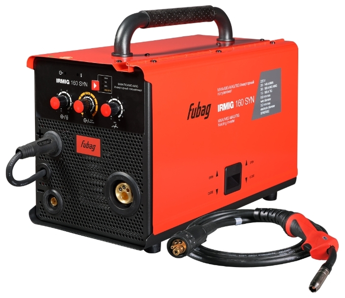 

Сварочный аппарат Fubag IRMIG 160 SYN, TIG, MIG/MAG, MMA, инверторный, MMA (15A-160A), 187В-253В (31445.1), IRMIG 160 SYN