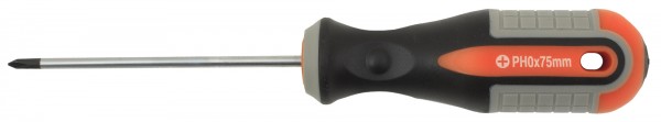 

Отвертка крестовая PH0x75мм, CrV, магнитный наконечник, Ombra ROUND GRIP 751075 (55132), 751075