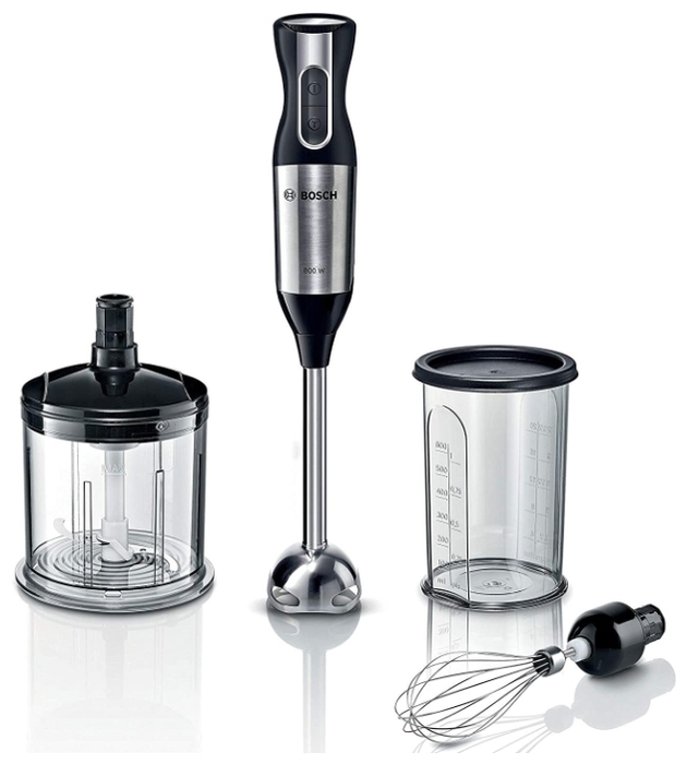 

Блендер погружной Bosch MS6CM4160 800Вт, черный/нержавеющая сталь (MS6CM4160), MS6CM4160