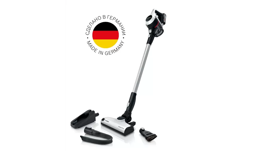 

Вертикальный пылесос BOSCH BCS61113, питание от аккумулятора, белый (BCS61113), BCS61113