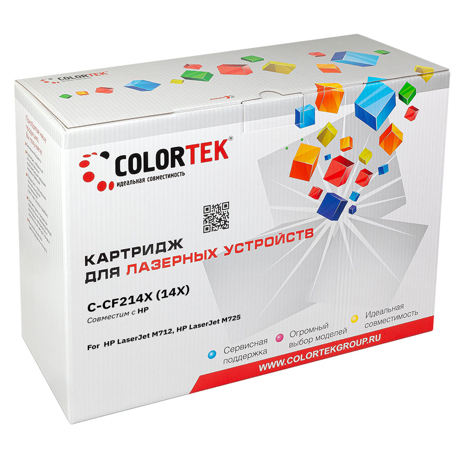 

Картридж лазерный Colortek СТ-CF214X (14X/CF214X), черный, 17500 страниц, совместимый для LJ M712, LJ M725