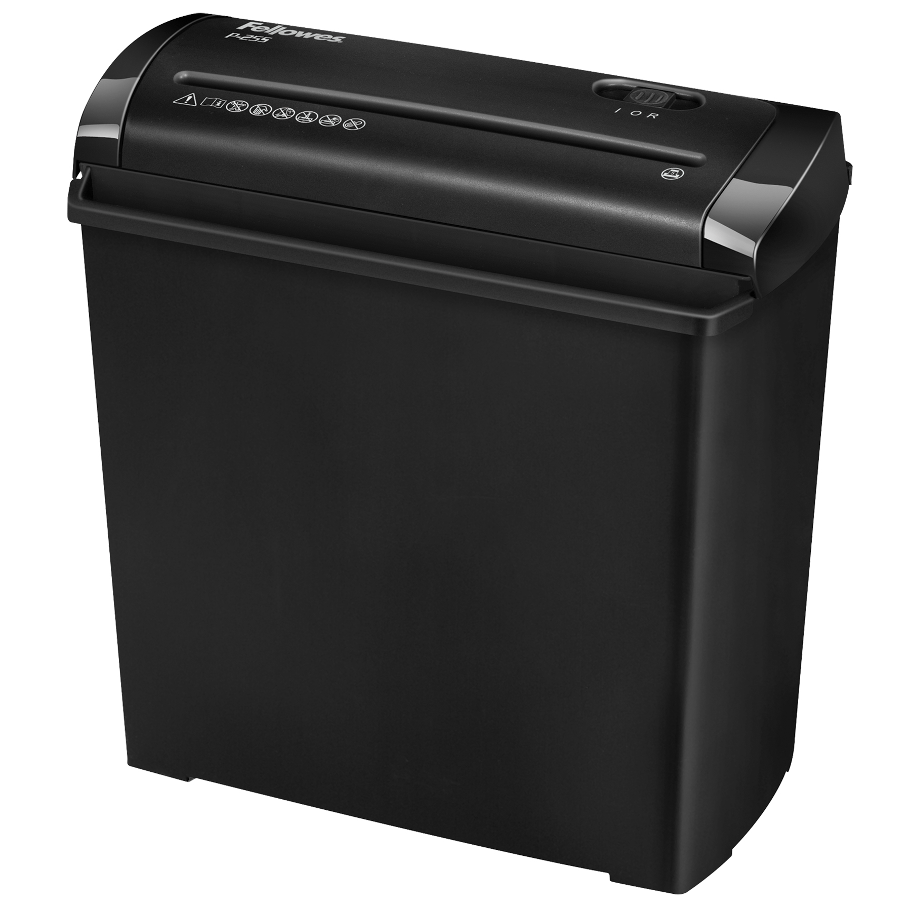 

Шредер FELLOWES PowerShred P-25S, секретность P-1, полосы - 7 мм, объем 11 л, кол-во листов до 5 шт., черный (FS-47010), P-25S