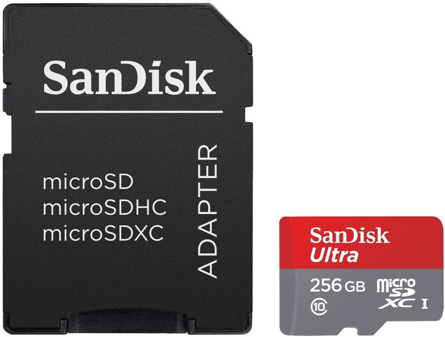 

Карта памяти 256Gb microSDXC Sandisk Ultra Class 10 UHS-I U1 + адаптер, SDSQUA4-256G-GN6MA