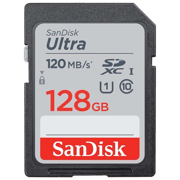 Карта памяти 128Gb SDXC Sandisk Ultra Class 10 UHS-I U1