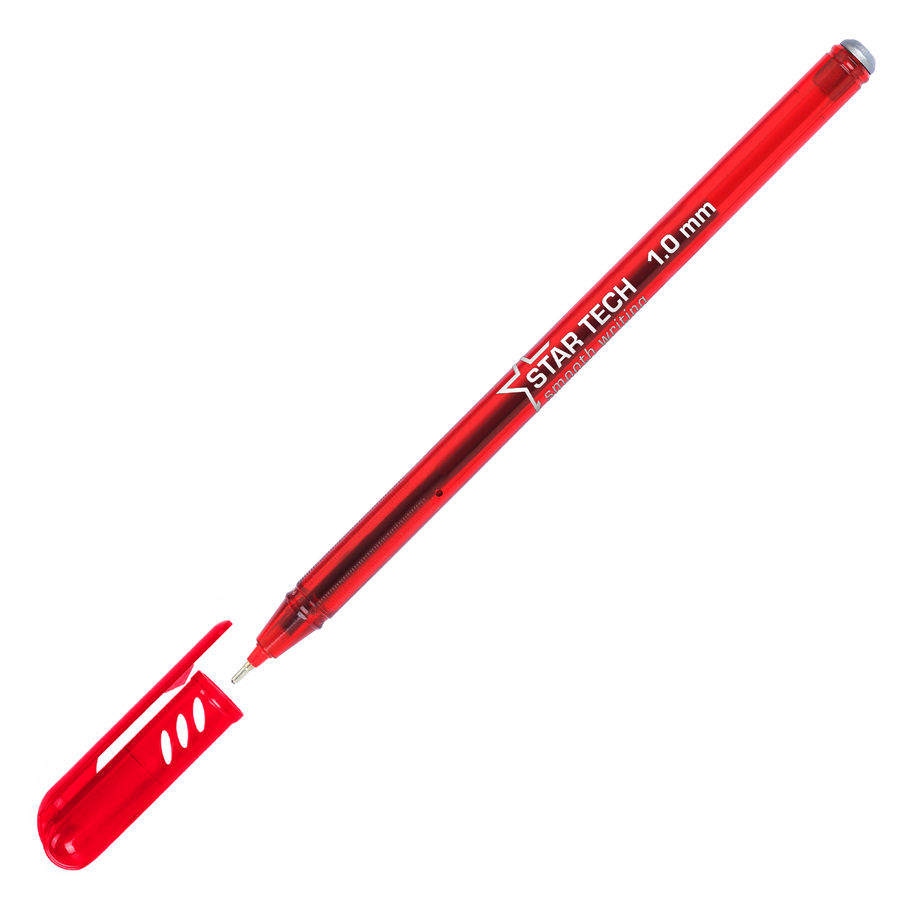 

Ручка шариковая Pensan STAR TECH, красный, пластик, колпачок, коробка (2260/12RED), STAR TECH