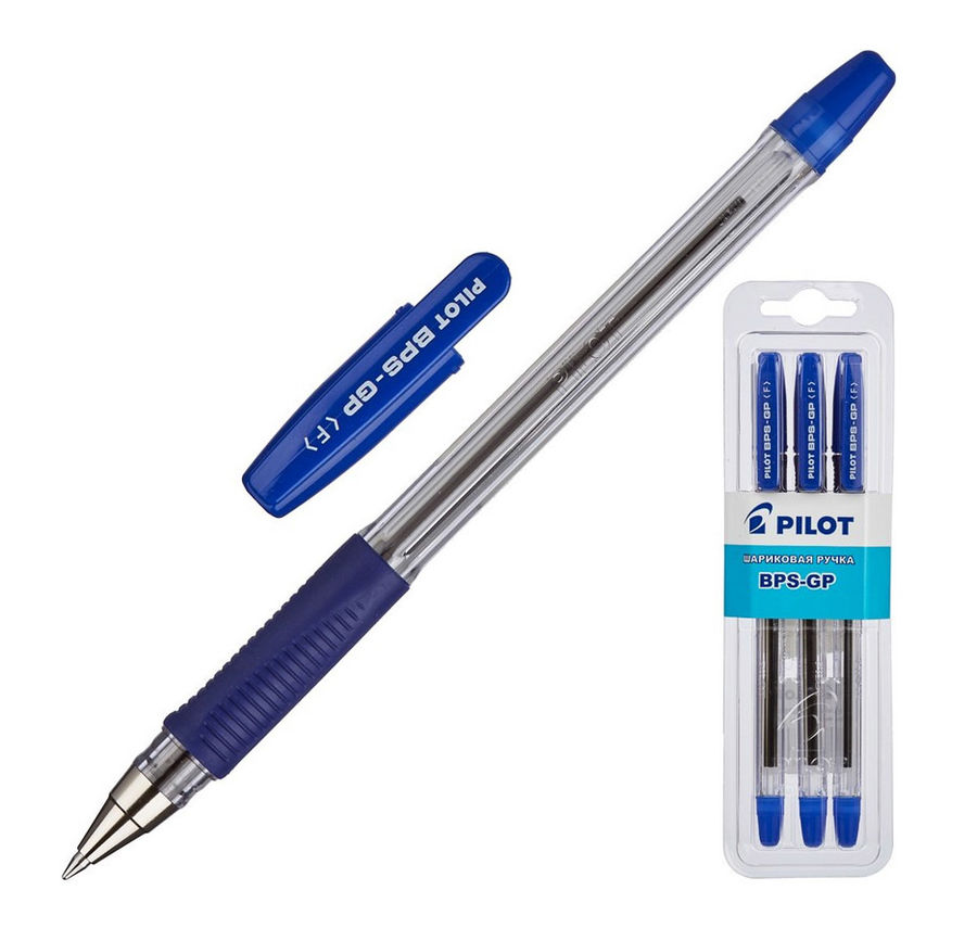 

Набор шариковых ручек Pilot BPS-GP-F-L/L/L, синий, 3шт., пластик, колпачок, блистер (69919), BPS-GP-F-L/L/L
