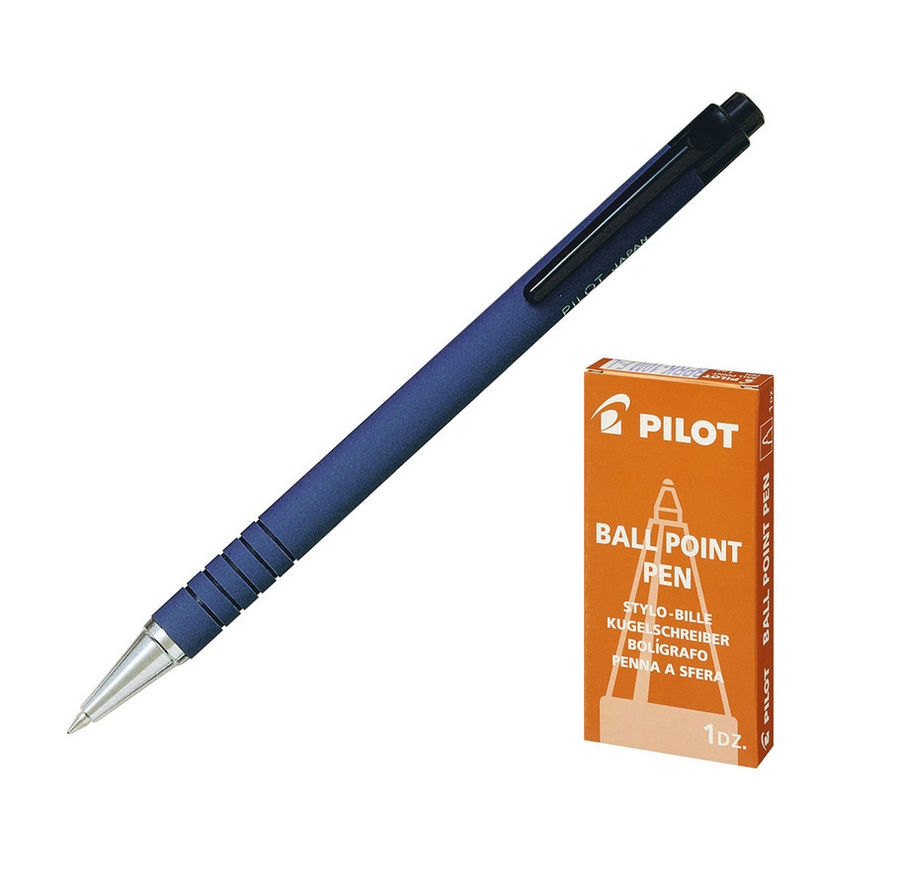 

Ручка шариковая автомат Pilot BPRK-10M-LB, синий, пластик (77558), BPRK-10M-LB
