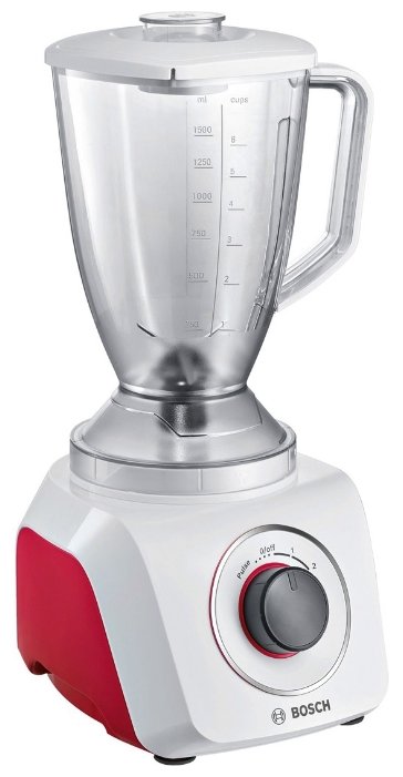 

Блендер стационарный Bosch MMB21P0R 500Вт, 1.5л, белый/красный (MMB21P0R), MMB21P0R