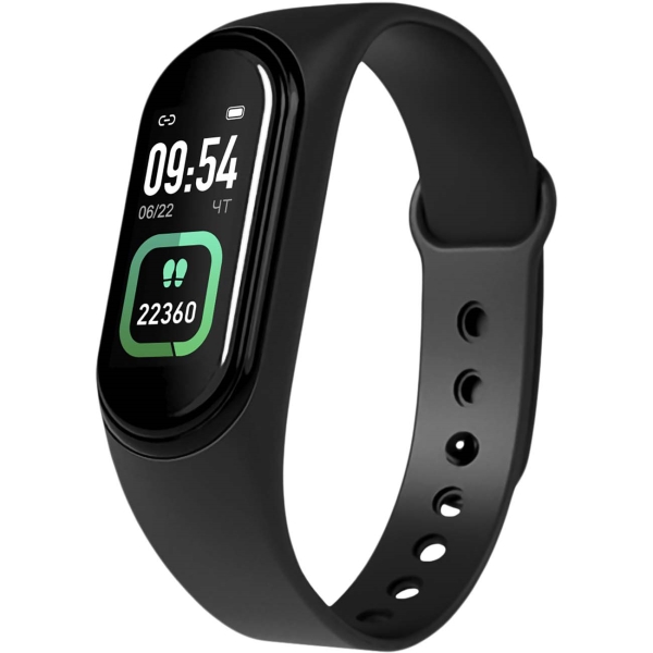 

Фитнес-браслет GEOZON Heart Rate, 0.96" TFT, черный (G-SM09BLK), Heart Rate