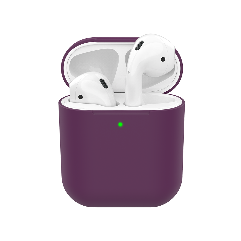 Чехол Deppa, силиконовый для Apple AirPods 1 и 2, бургунди (47041)