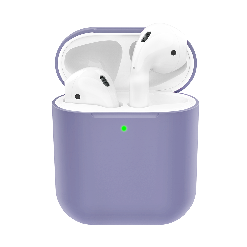 Чехол Deppa, силиконовый для Apple AirPods 1 и 2, лавандовый (47061)