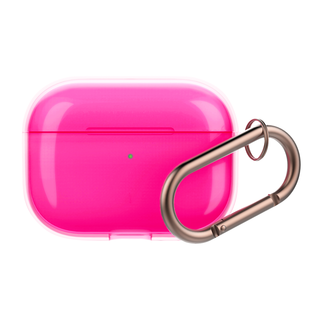 

Чехол Deppa, Термопластичный полиуретан, кольцо-карабин для Apple AirPods Pro, Розовый ( 47308), -