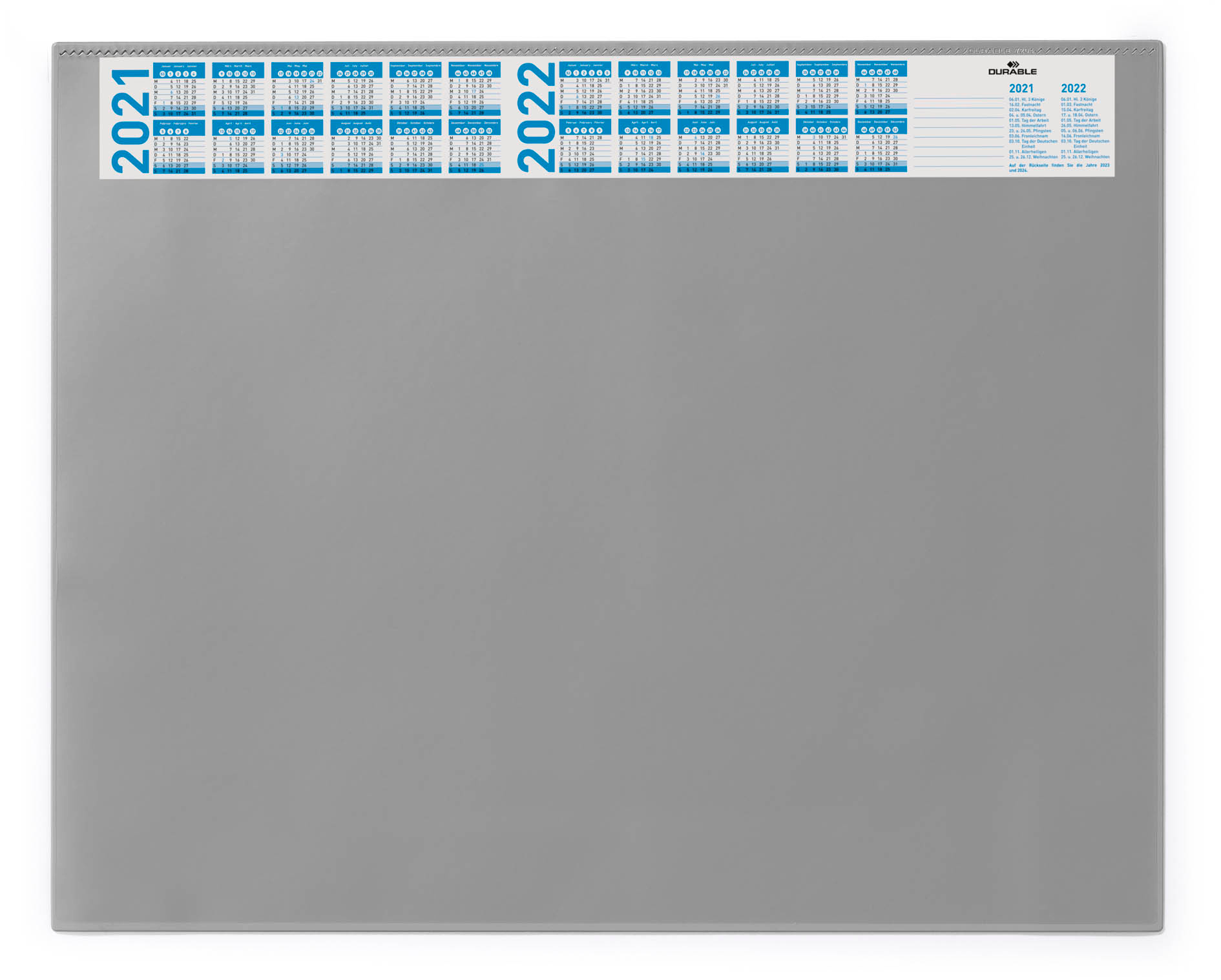 Покрытие Durable 7204-10 для стола, 52x65 см, нескользящая основа, прозрачный верхний слой, серый (7204-10)