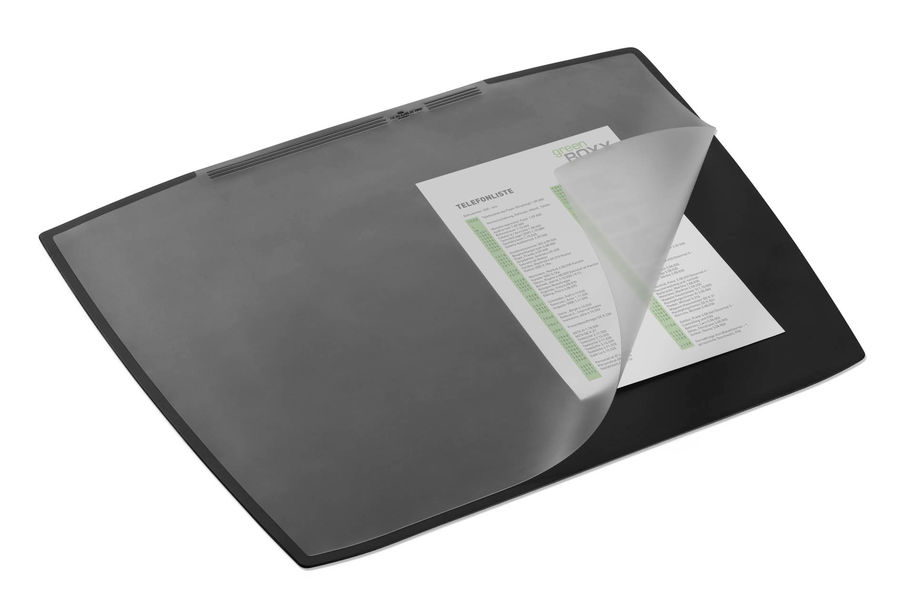 Покрытие Durable 7201-01, 65х52см, нескользящая основа, прозрачный верхний слой, черный
