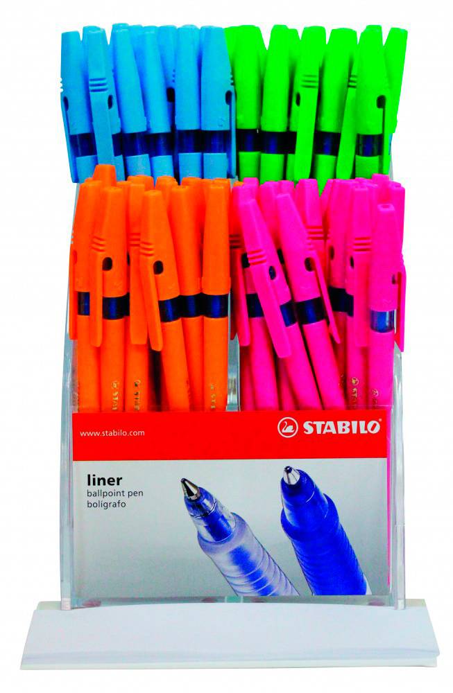 

Набор шариковых ручек Stabilo Liner, синий, 80шт., пластик, колпачок, дисплей (808FL/8041), Liner
